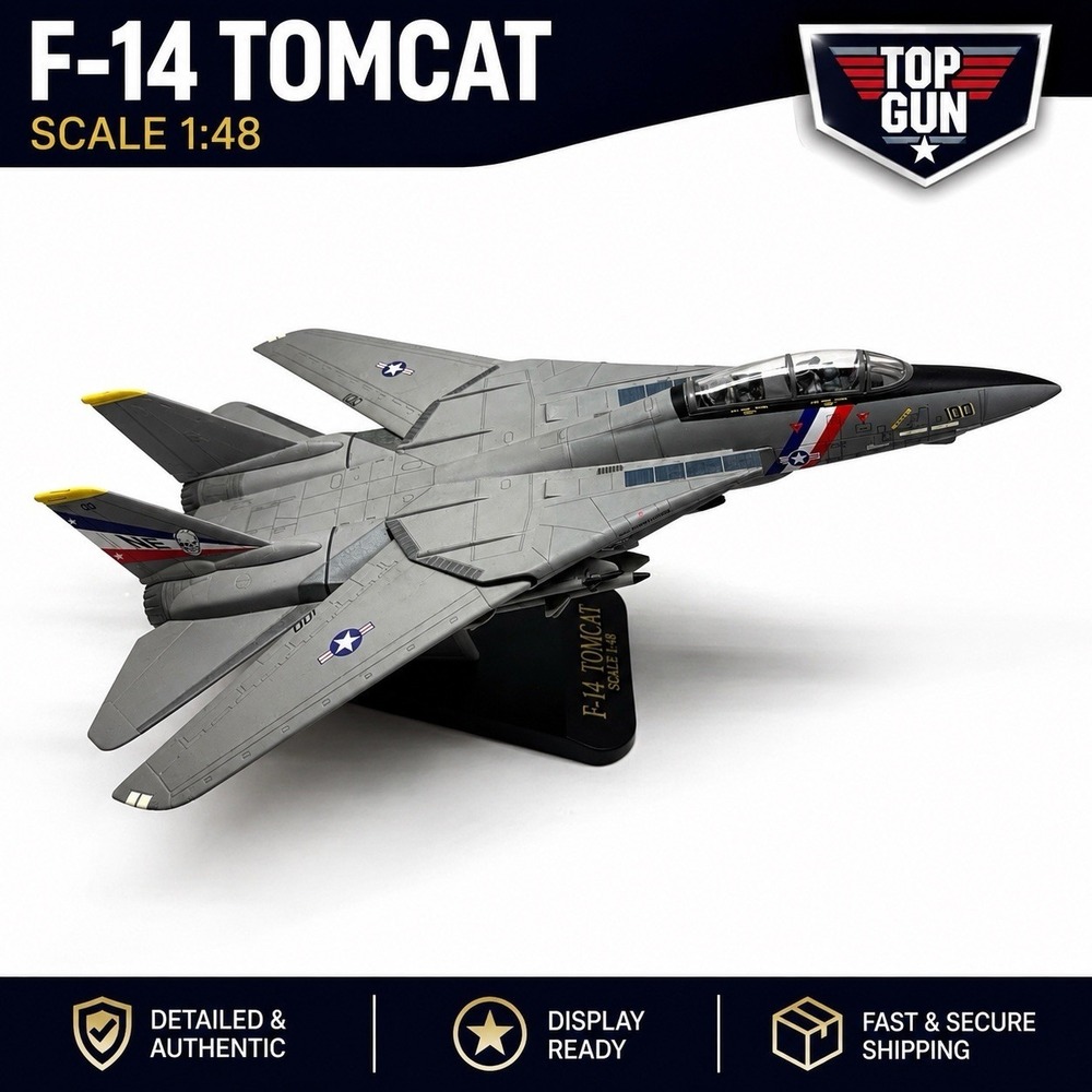Vintage Die Cast Metal F-14 TomCat 1:48 Scale - Excellent Condition
